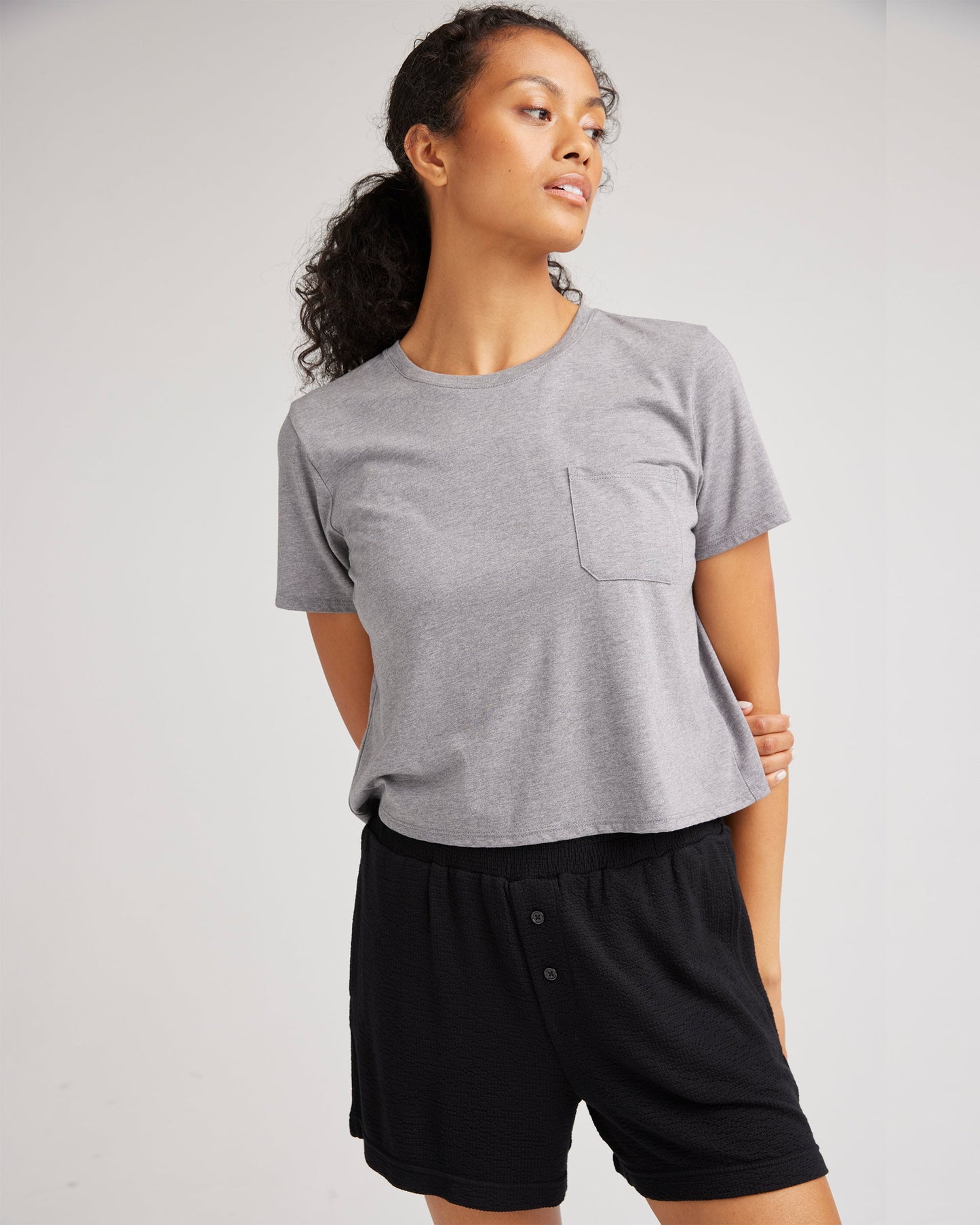 Serena™ | Damen Boxy Crop Tee aus Pima-Baumwolle