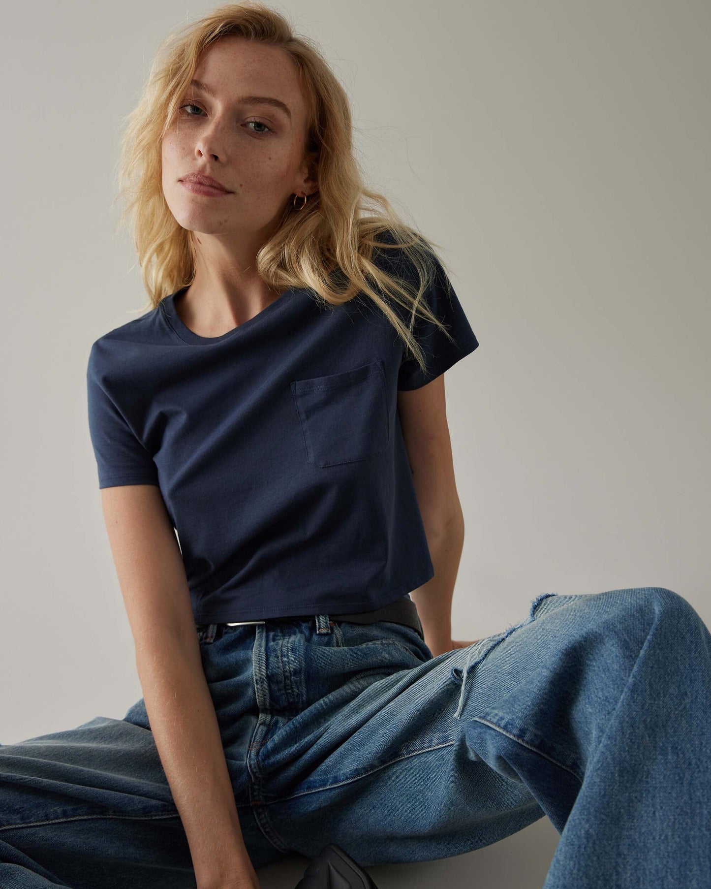 Serena™ | Damen Boxy Crop Tee aus Pima-Baumwolle