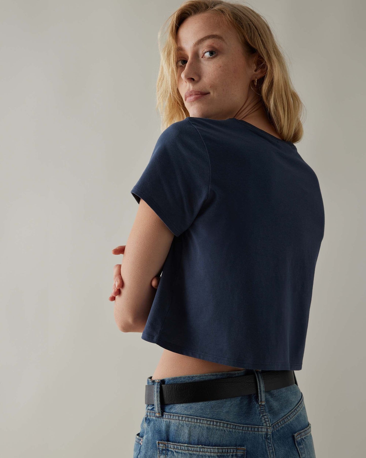 Serena™ | Damen Boxy Crop Tee aus Pima-Baumwolle