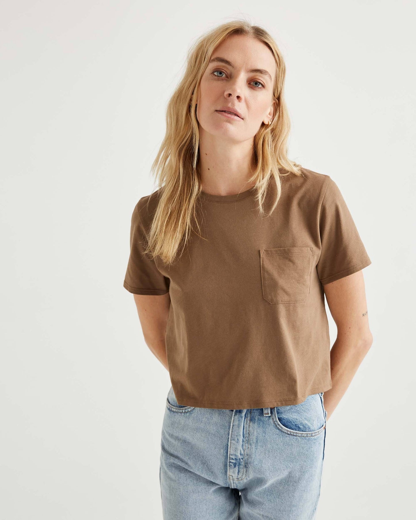Serena™ | Damen Boxy Crop Tee aus Pima-Baumwolle