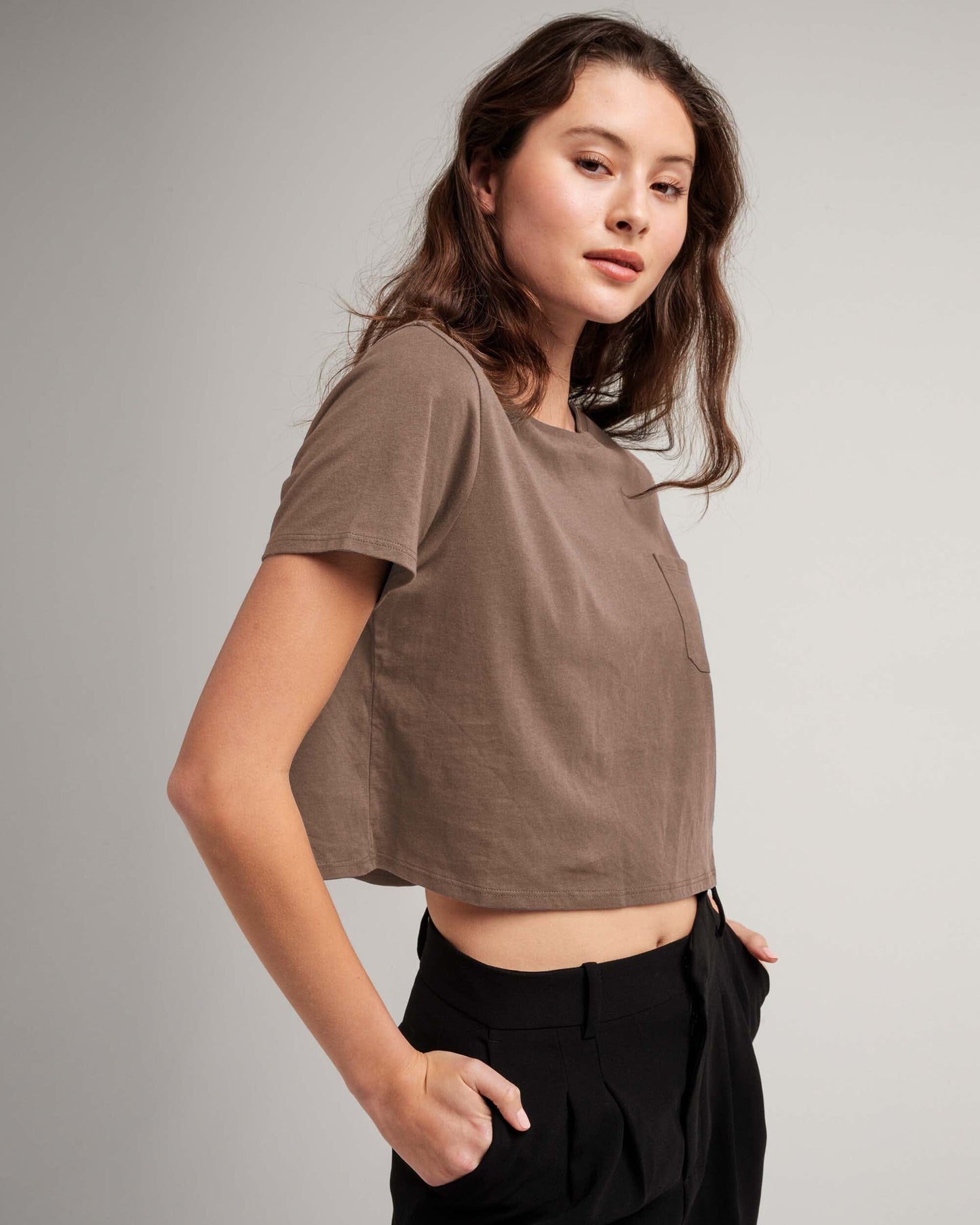 Serena™ | Damen Boxy Crop Tee aus Pima-Baumwolle