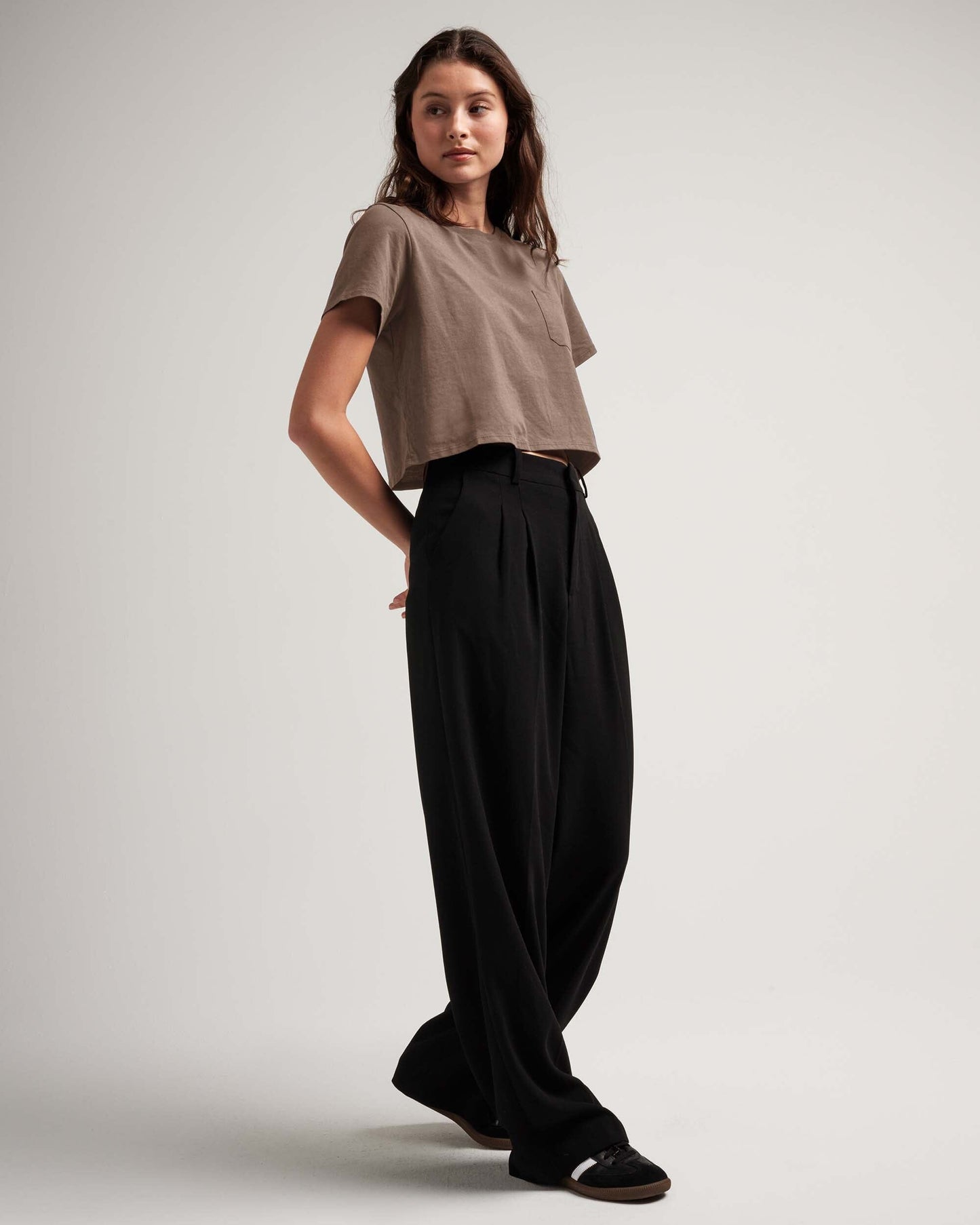 Serena™ | Damen Boxy Crop Tee aus Pima-Baumwolle