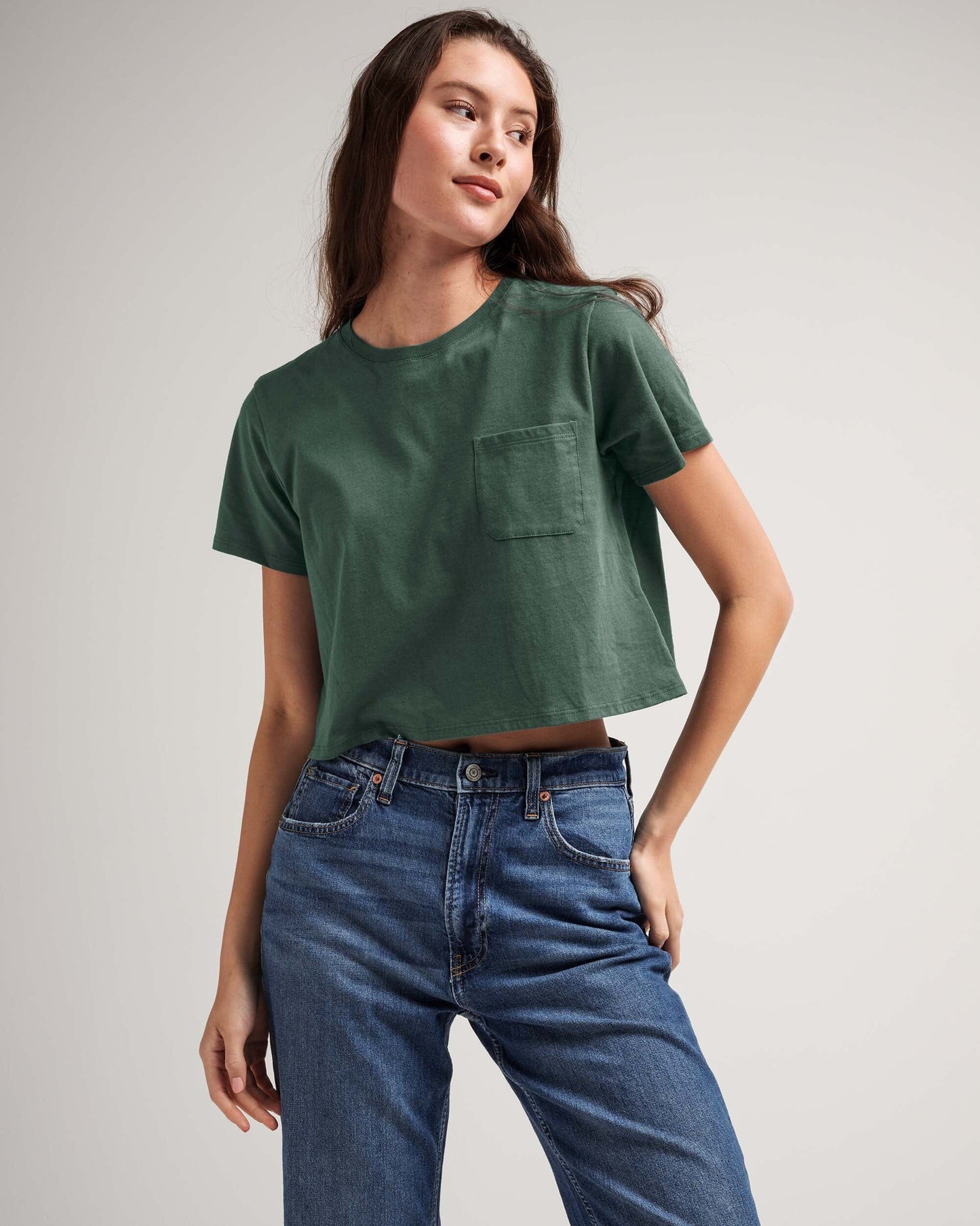 Serena™ | Damen Boxy Crop Tee aus Pima-Baumwolle