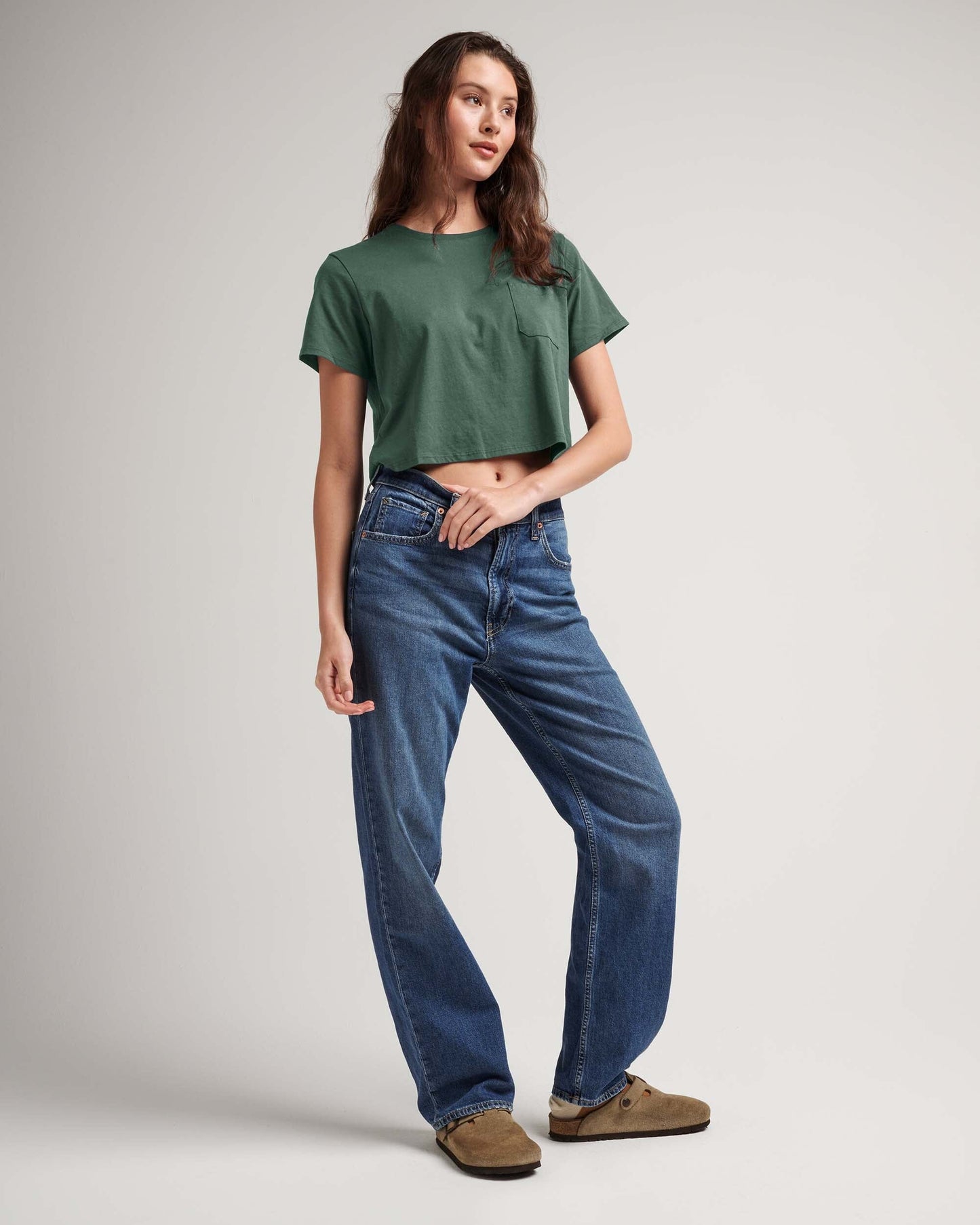 Serena™ | Damen Boxy Crop Tee aus Pima-Baumwolle
