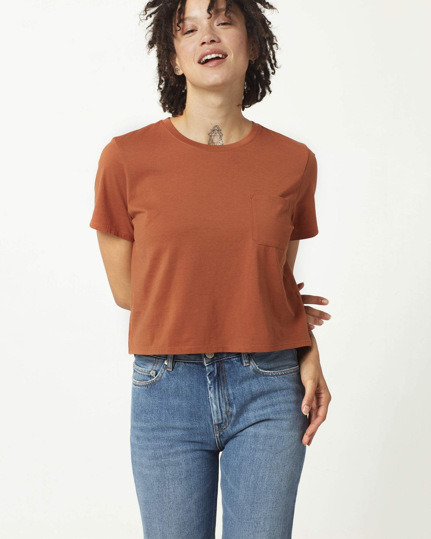 Serena™ | Damen Boxy Crop Tee aus Pima-Baumwolle
