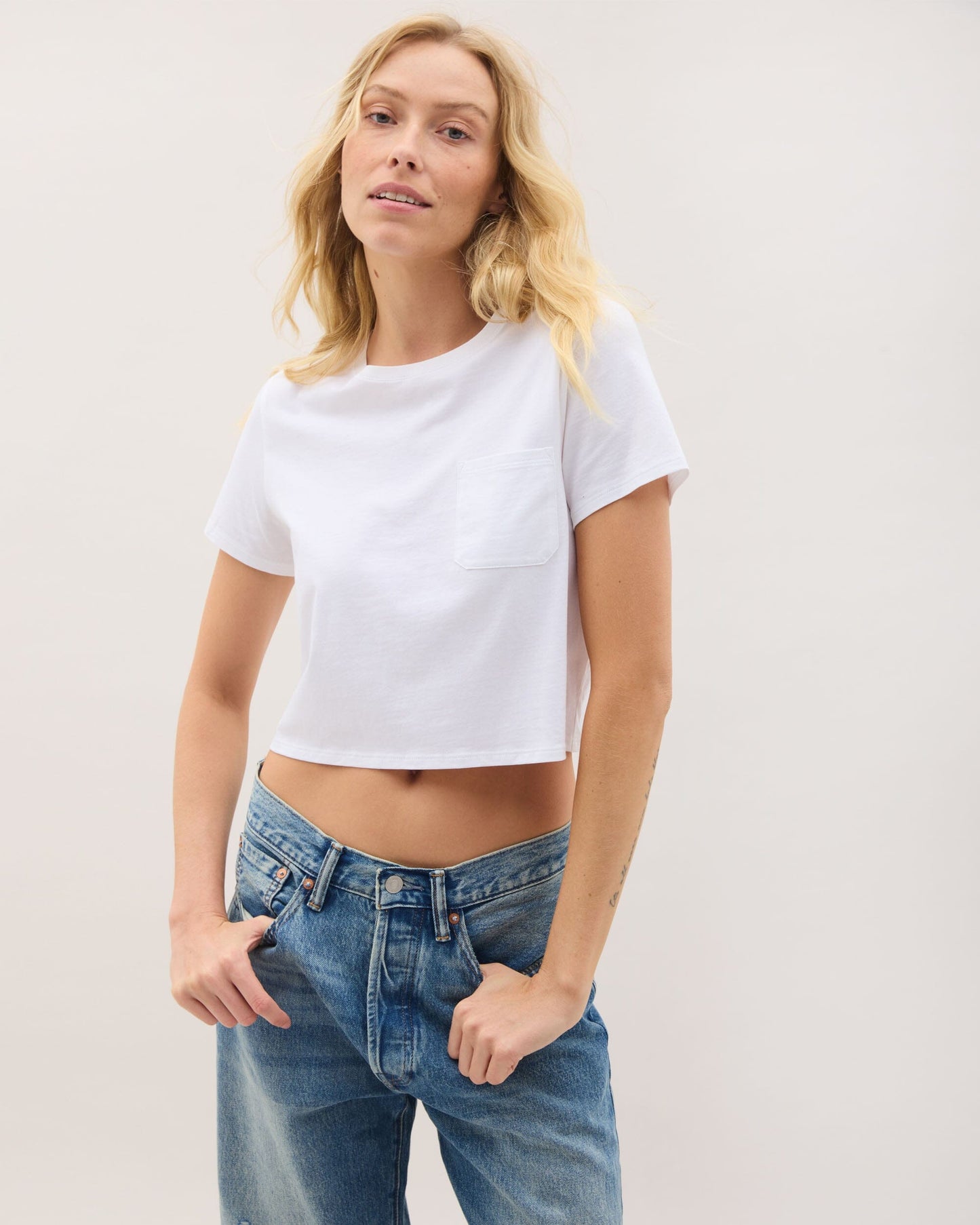 Serena™ | Damen Boxy Crop Tee aus Pima-Baumwolle