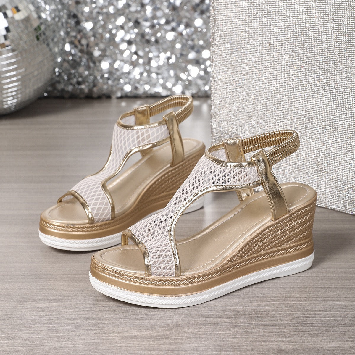 Athena™ | Elegante orthopädische Slipper-Sandalen für Damen mit Keilabsatz