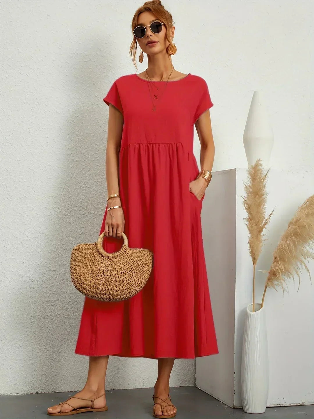 Cintia™ | Lässiges Midi Kleid