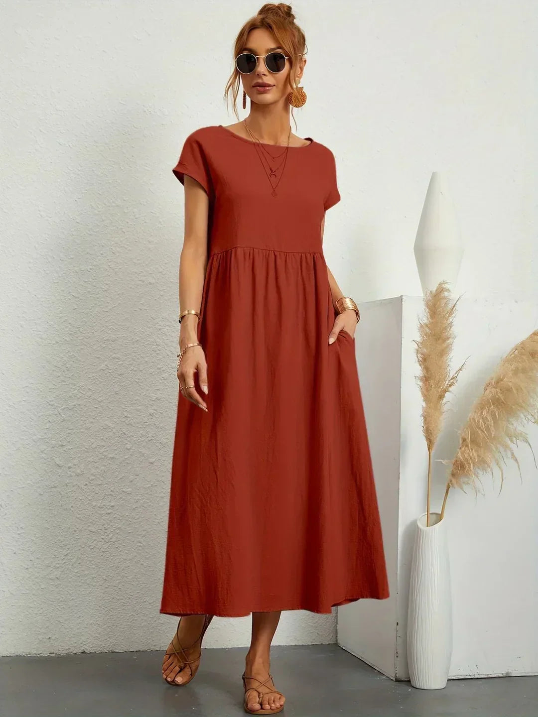 Cintia™ | Lässiges Midi Kleid