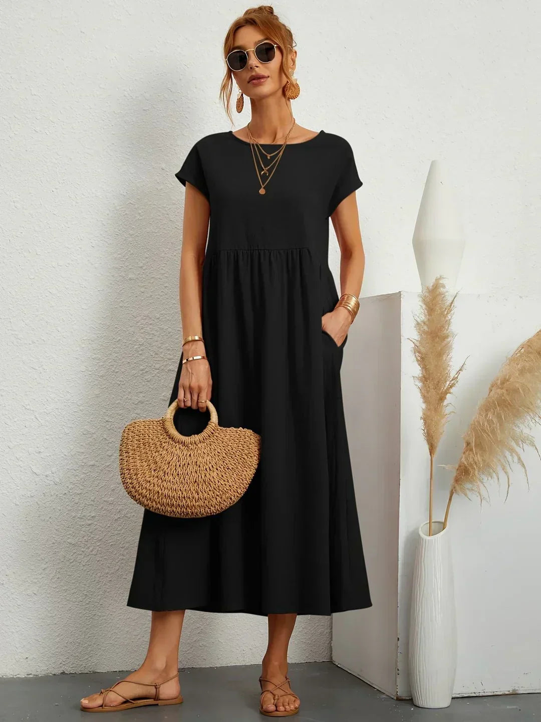 Cintia™ | Lässiges Midi Kleid