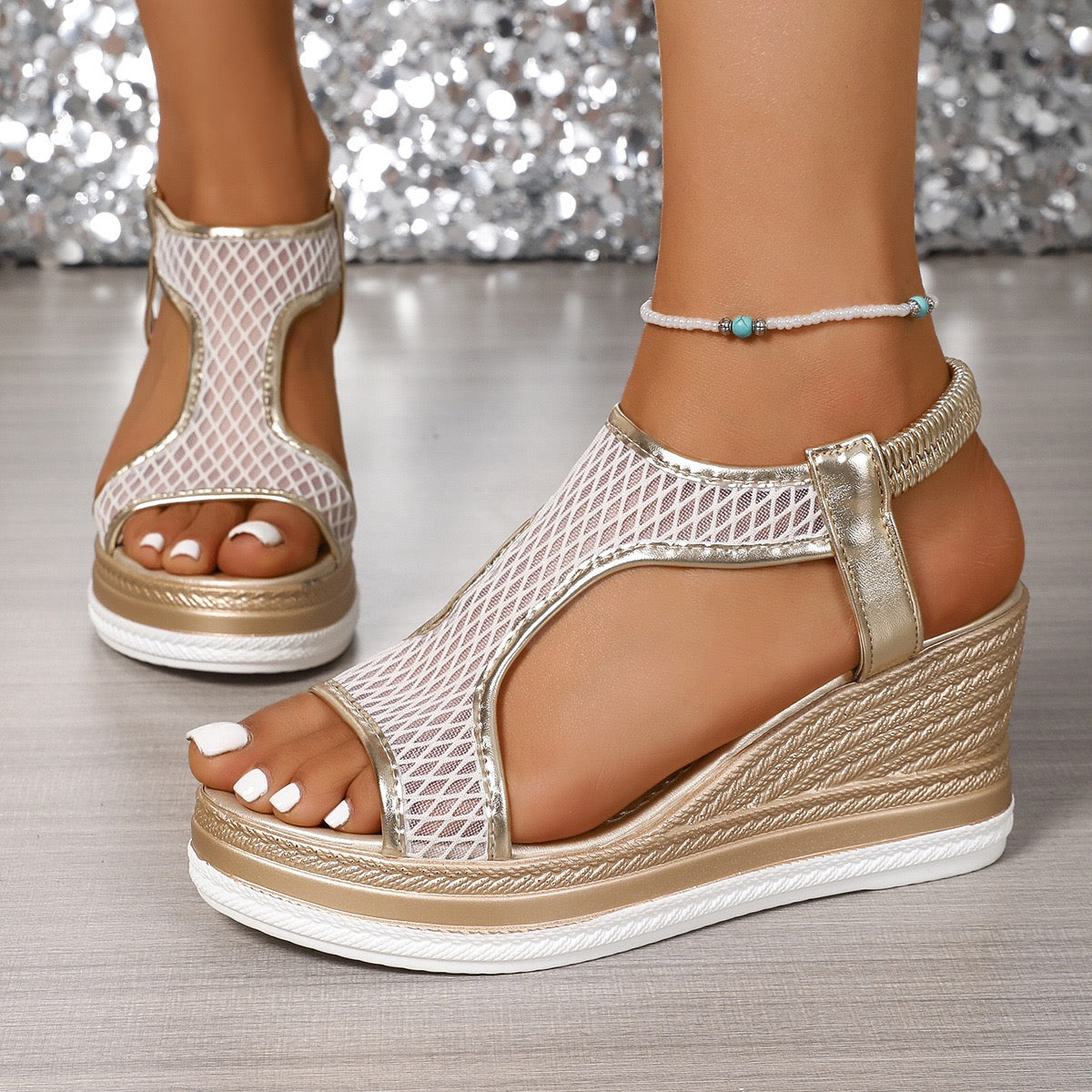 Athena™ | Elegante orthopädische Slipper-Sandalen für Damen mit Keilabsatz