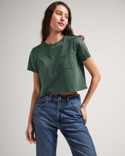 Serena™ | Damen Boxy Crop Tee aus Pima-Baumwolle