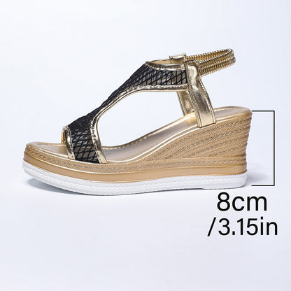 Athena™ | Elegante orthopädische Slipper-Sandalen für Damen mit Keilabsatz