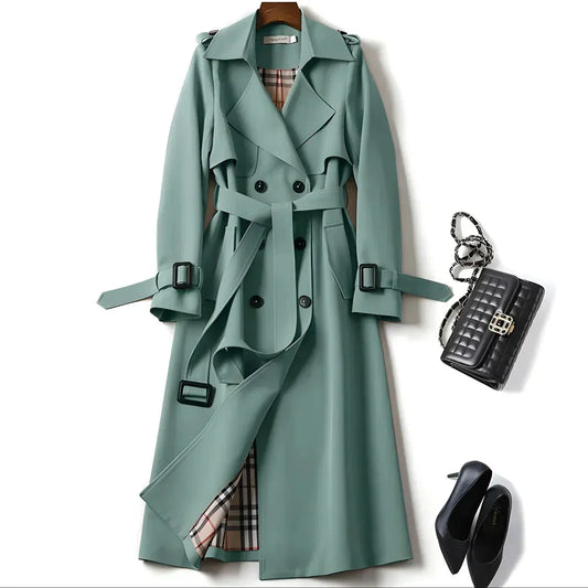 Dinah™ | Zweireihiger Trenchcoat mit Gürtel